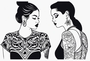 Pair of dife tattoo idea