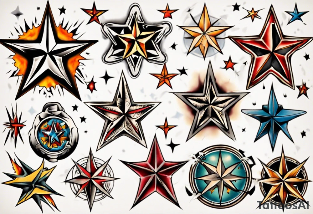 Star tattoo tattoo idea
