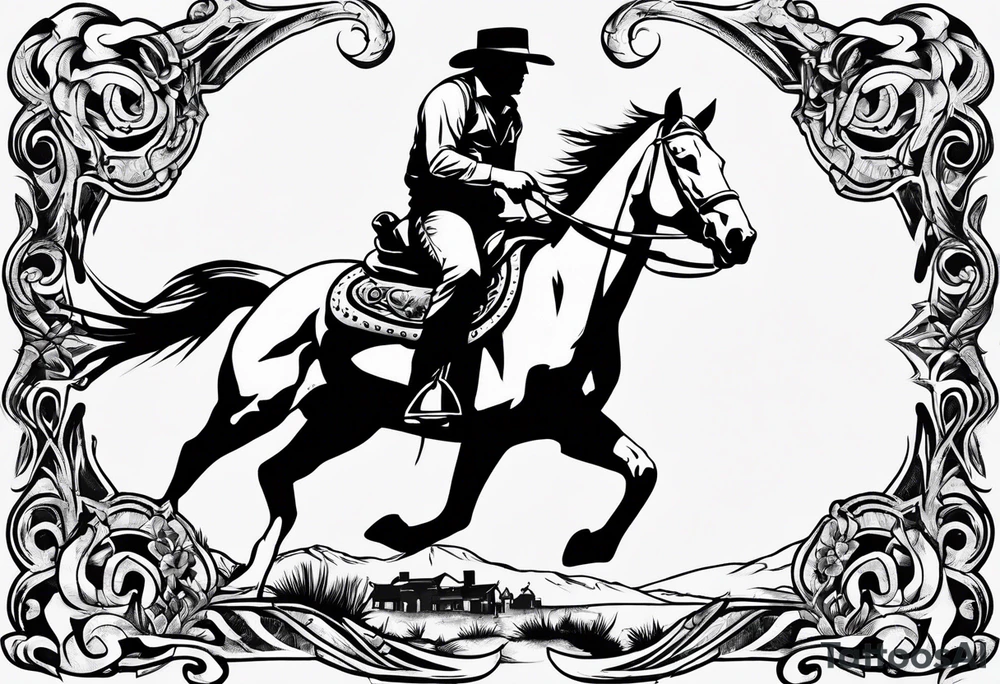 Red Dead redemption horse shoe tattoo idea