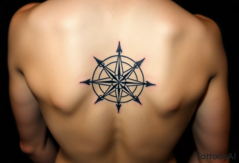 Compass rose tattoo idea