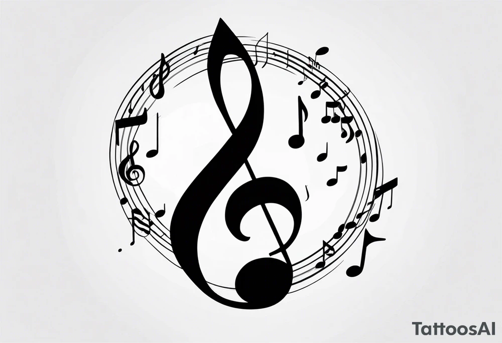 Music Notes Melody tattoo idea