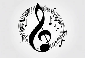 Music Notes Melody tattoo idea