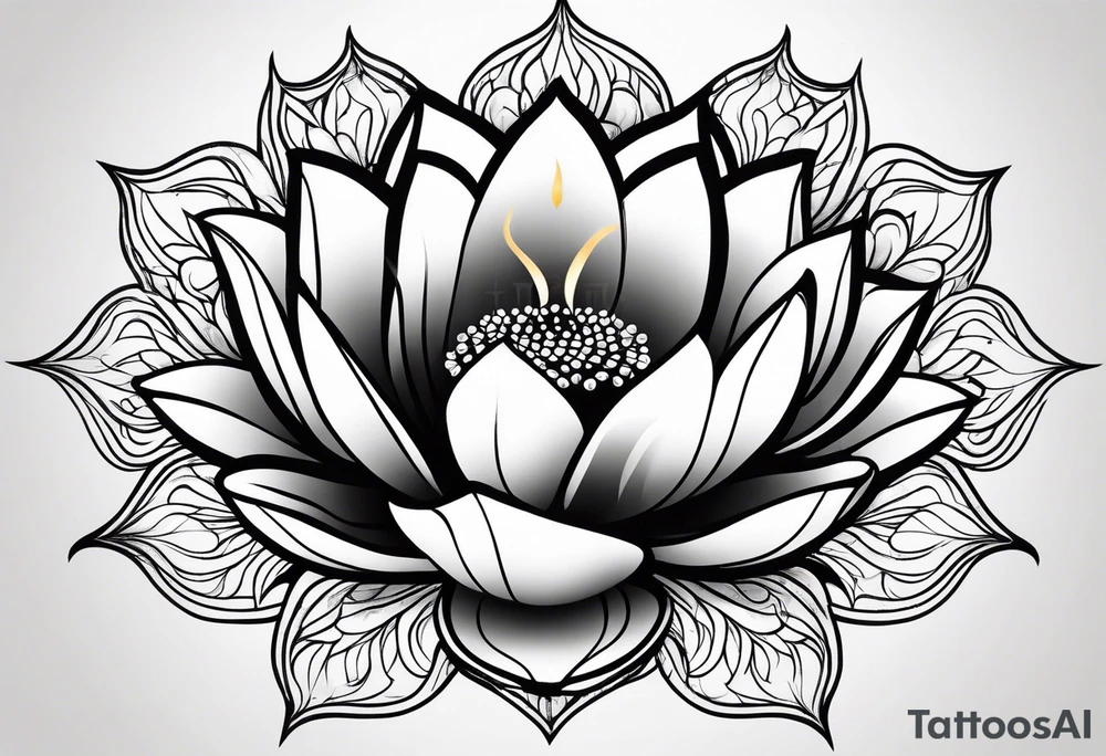 Lotus flower tattoo idea