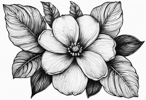 Violet flower made with fingerprint tattoo idea