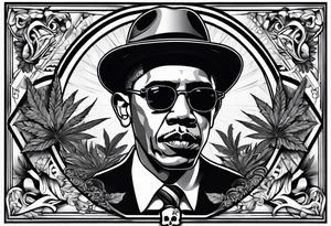 obama smoking weed tattoo idea