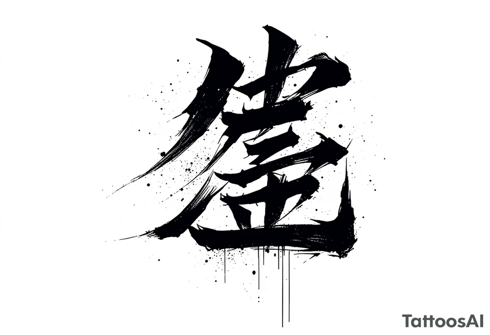 Dream big in kanji tattoo idea