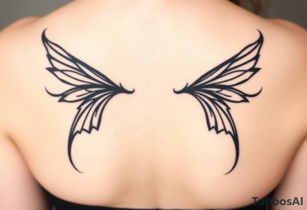 fairy wings gothic tattoo idea