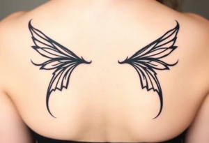 fairy wings gothic tattoo idea