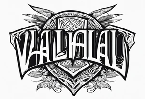 Valhalla sword shield wire tattoo idea