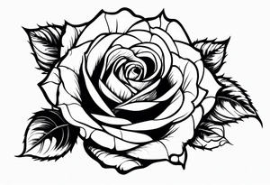 a red rose with thorns tattoo idea