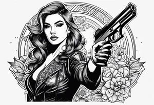 Dealer with gun tattoo idea