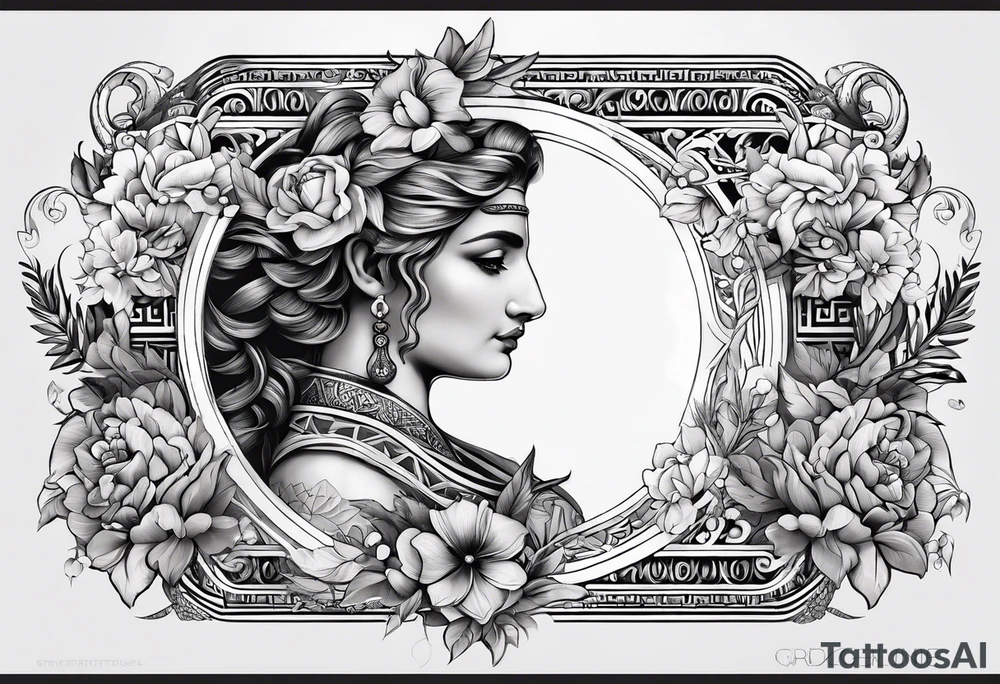 Fine line Greek Tattoo tattoo idea