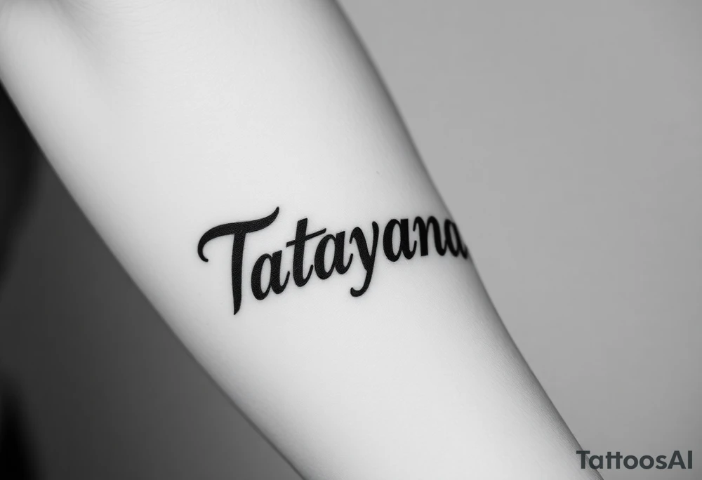 Name Tatayana for a father tattoo idea