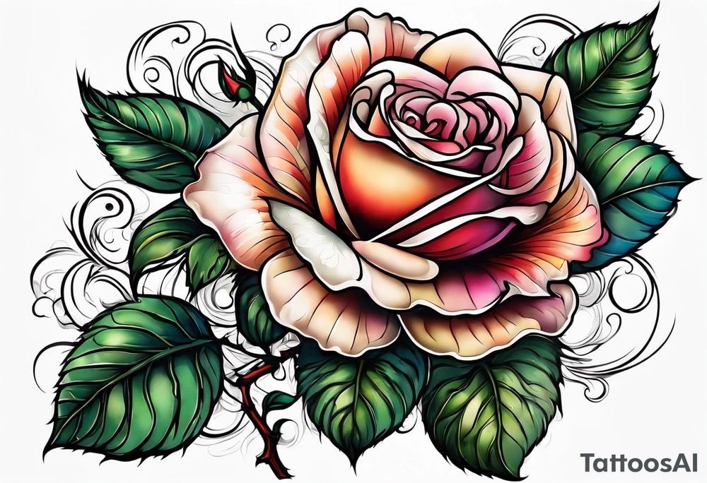 every rose has its thorn tattoo idea
