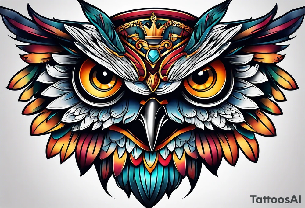 king owl tattoo idea