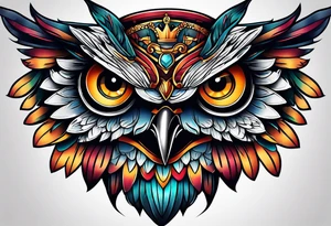 king owl tattoo idea