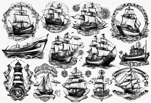 ships tattoo idea