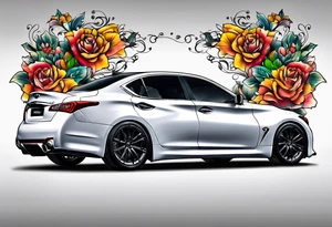 Infiniti sedan tattoo idea