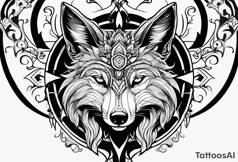 Démon renard tattoo idea