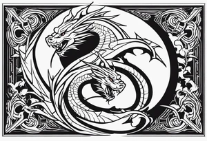 roaring dragons tattoo idea