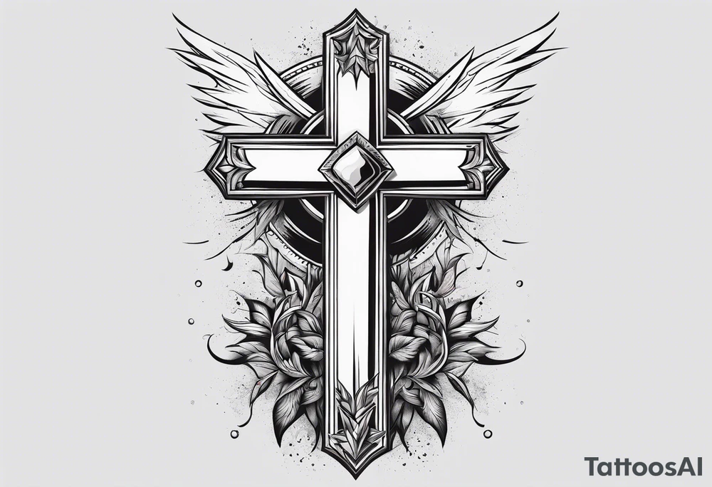 Lightning bolt cross tattoo tattoo idea