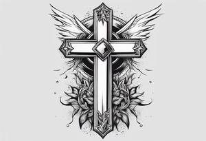 Lightning bolt cross tattoo tattoo idea