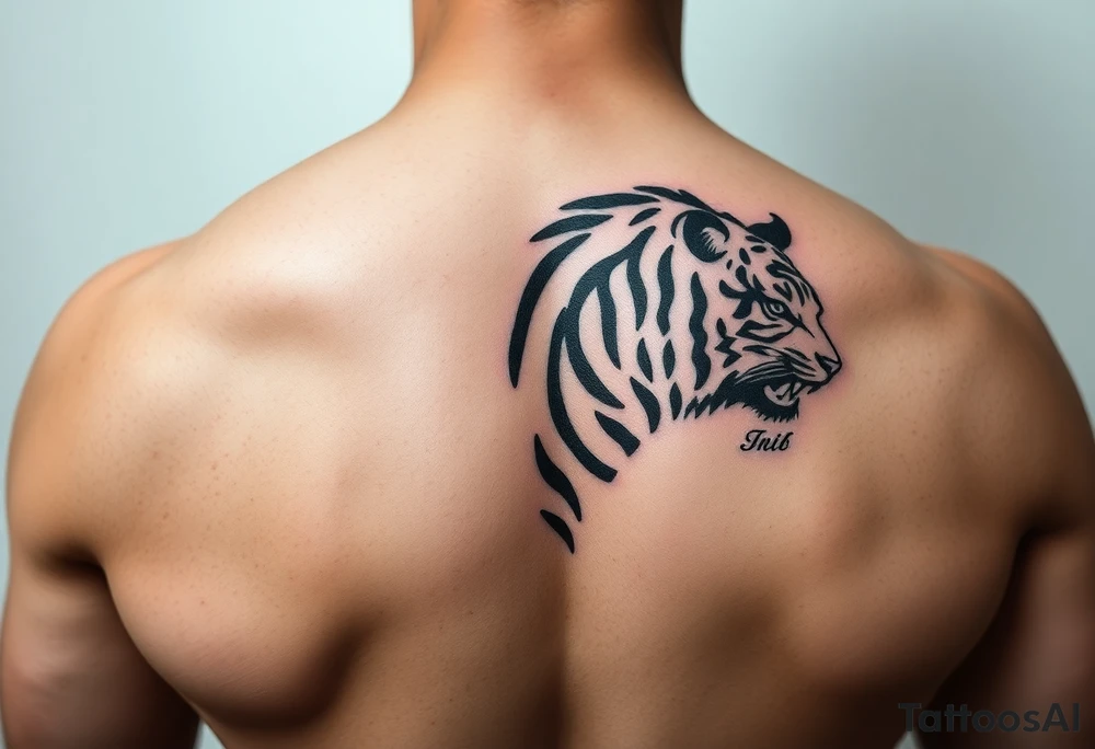 design tattoo with tiger stripe camouflage tattoo idea