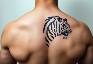 design tattoo with tiger stripe camouflage tattoo idea