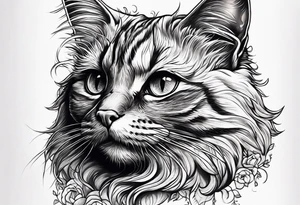 A drunk cat tattoo idea