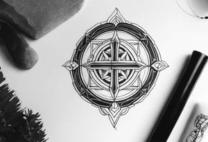 Band tool on elbow tattoo idea