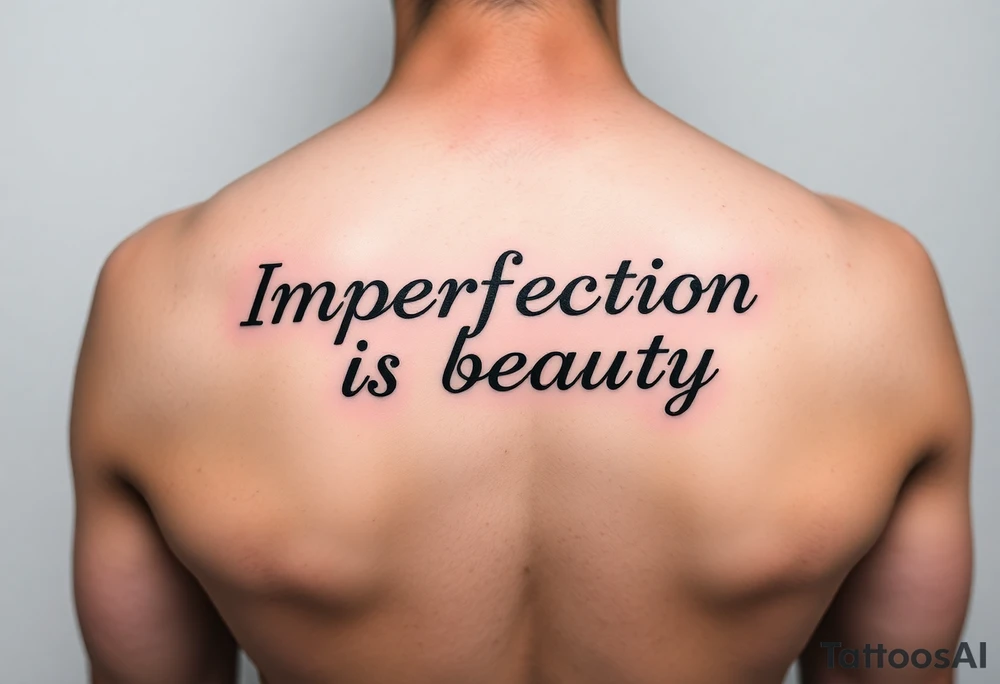 Imperfection is beauty tattoo idea