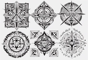 Geometrical symmetry tattoo idea