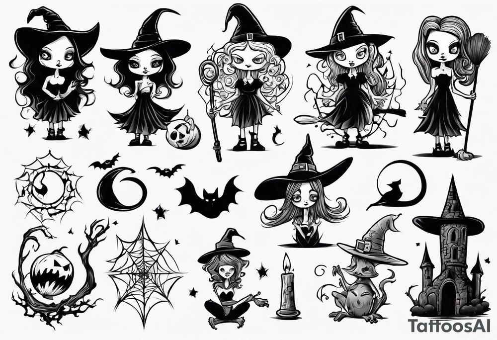 witch tattoo idea