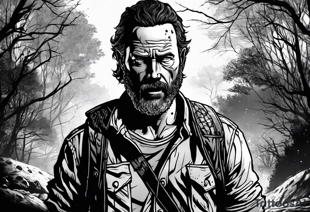 the walking dead rick tattoo idea