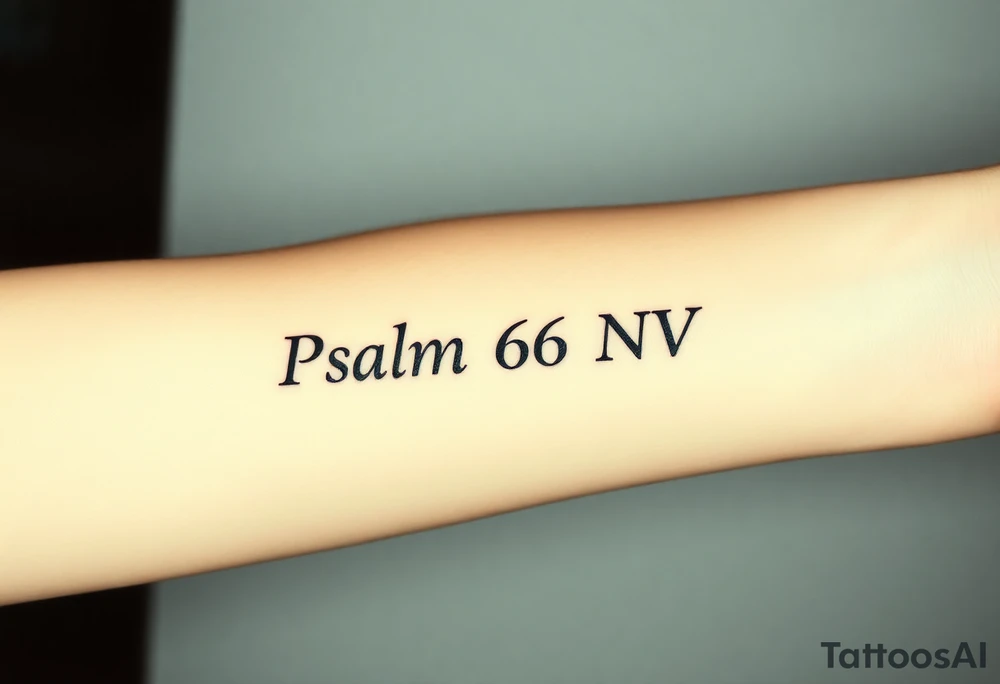 Psalm 66 NIV tattoo idea