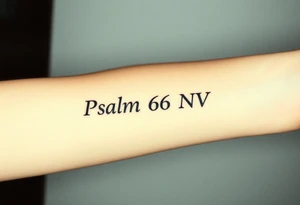 Psalm 66 NIV tattoo idea
