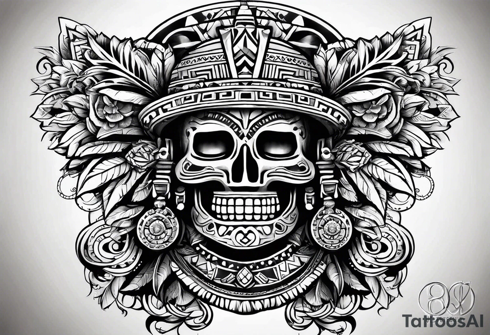 mexican aztec tattoo idea