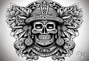 mexican aztec tattoo idea