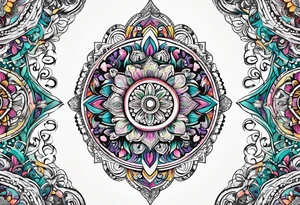 Oval vines, wrapping mandala tattoo idea