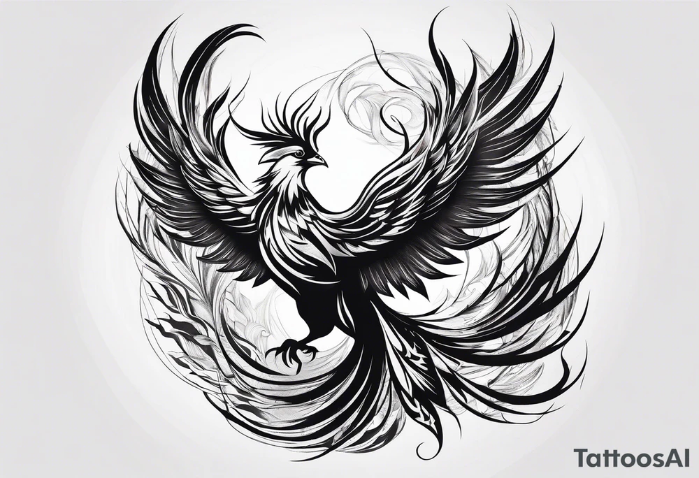a phoenix symbolizing rebirth tattoo idea