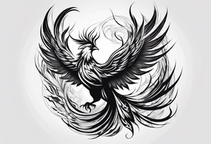 a phoenix symbolizing rebirth tattoo idea