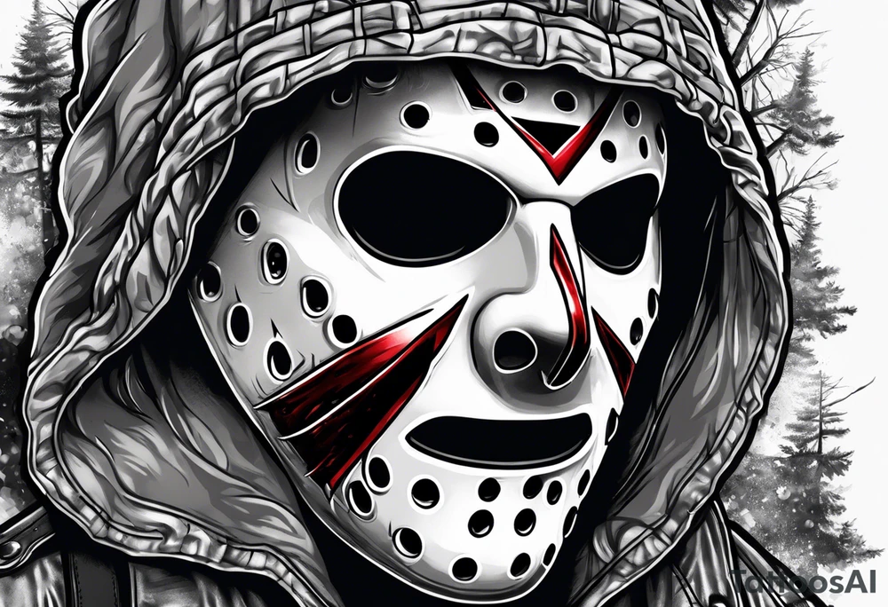camp crystal lake and jason vorhees tattoo idea