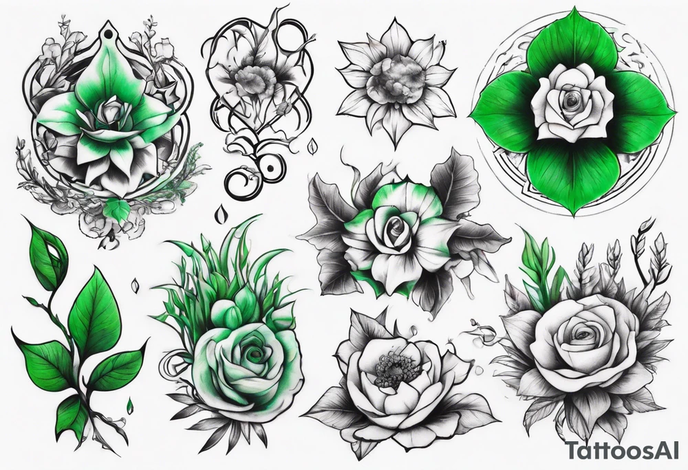 A green garden tattoo idea