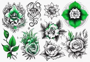 A green garden tattoo idea