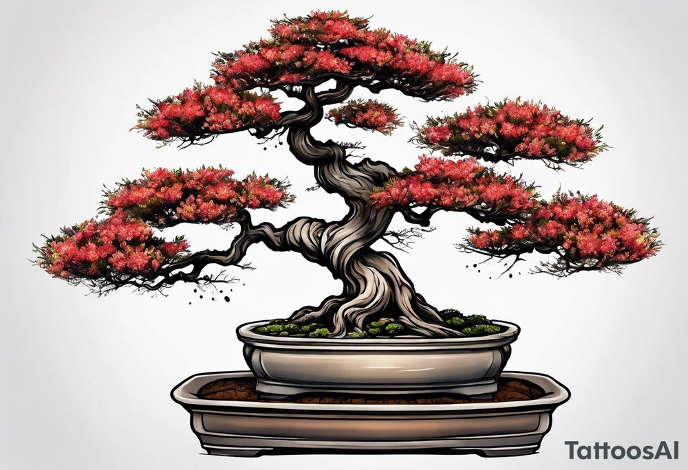 bonsai tree small tattoo idea