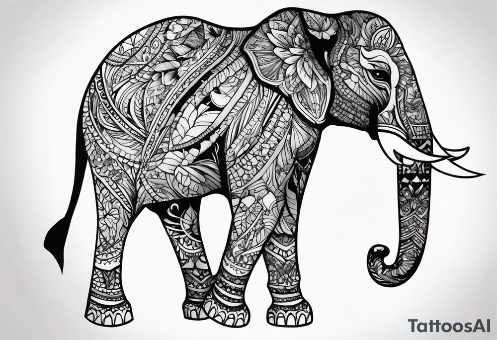 Majestic Elephant tattoo idea