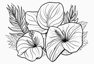 Fais moi un bouquet de fleurs avec des anthuriums et des oeillets !!! Les deux ensemble tattoo idea