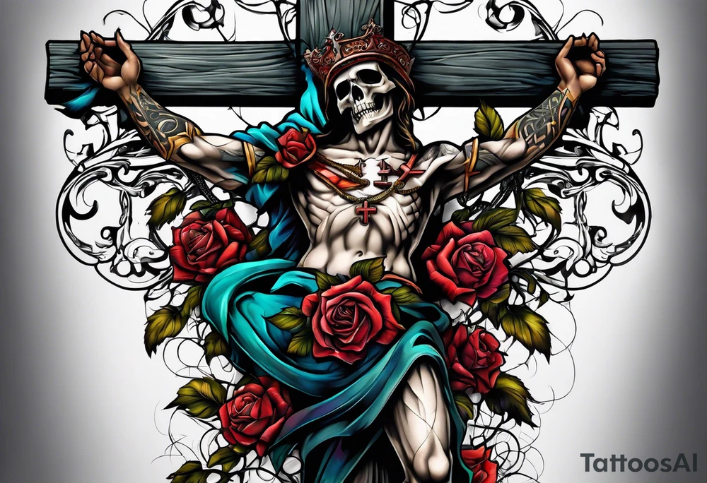 death on the cross tattoo idea