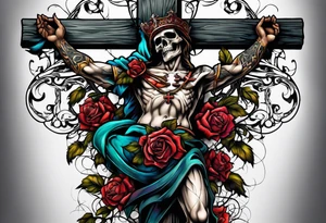 death on the cross tattoo idea