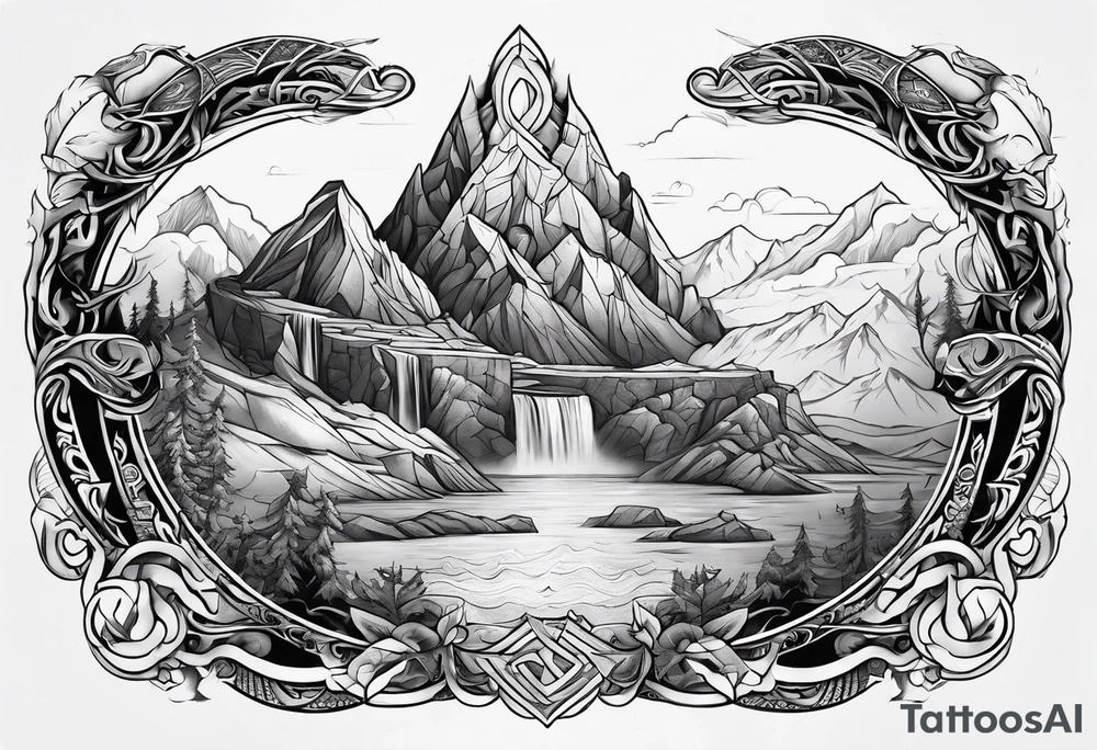 Valhalla norse heritage tattoo idea